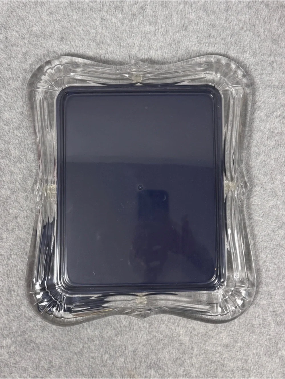 Vintage etched glass picture frame